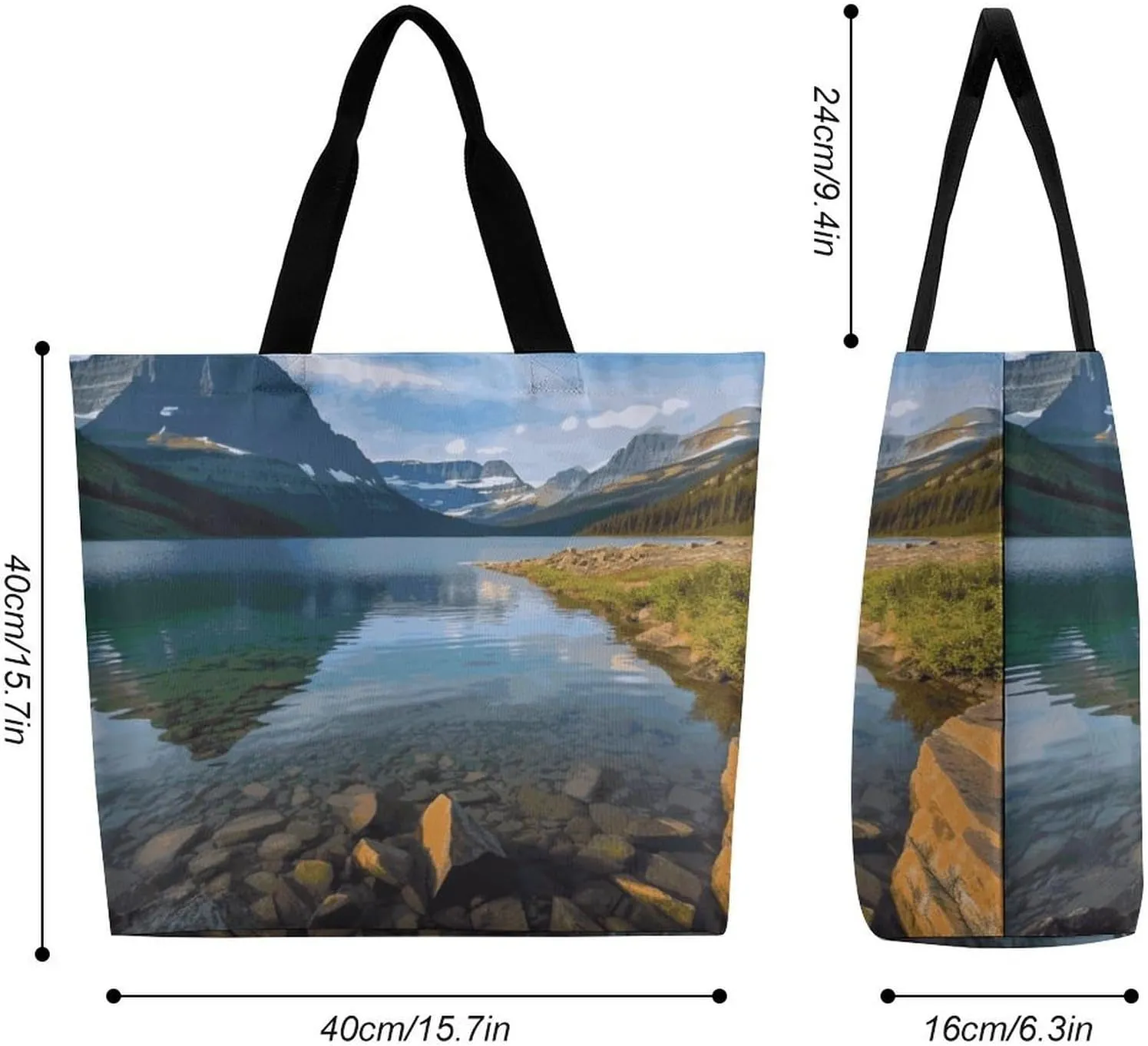 Yorkie Puppy Tote Bags, Reusable Grocery Bags, Large Shopping Bag, Shoulder Bag for Women