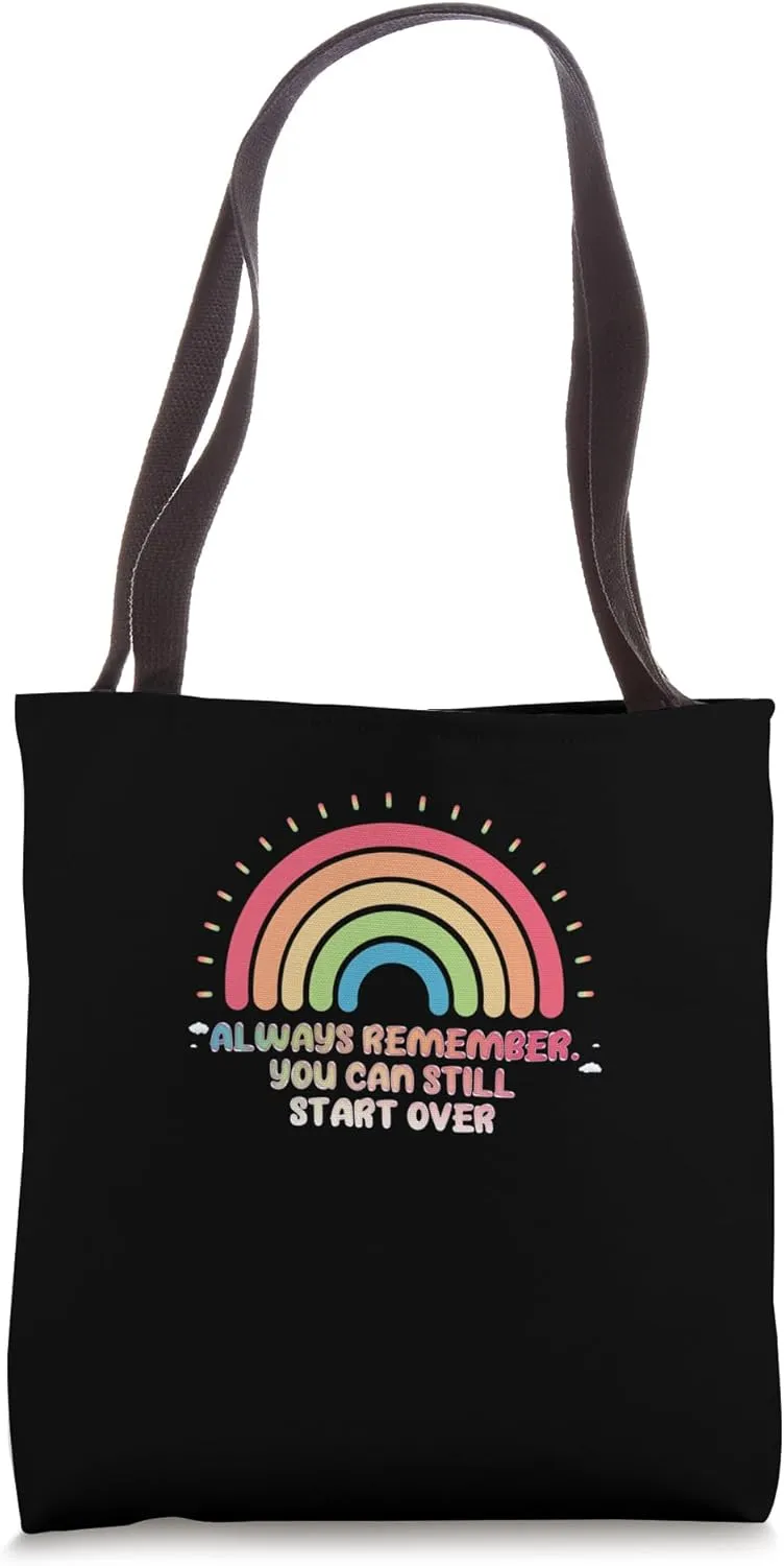 You Can Still Start Over Failure Positive Quotes Frustration Tote Bag