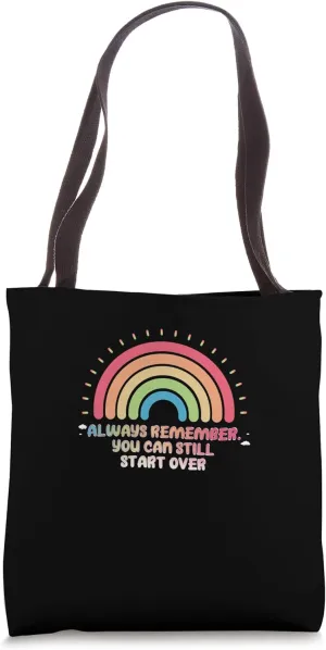 You Can Still Start Over Failure Positive Quotes Frustration Tote Bag