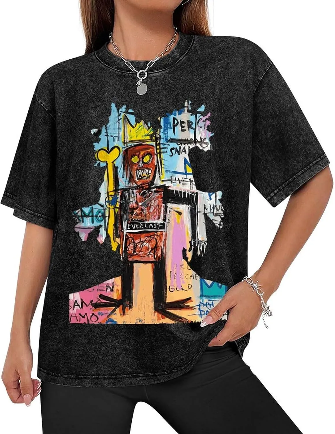 Youth & Adult Men's Short Sleeve T Shirts, Retro Oversized Crewneck Top T Shirt