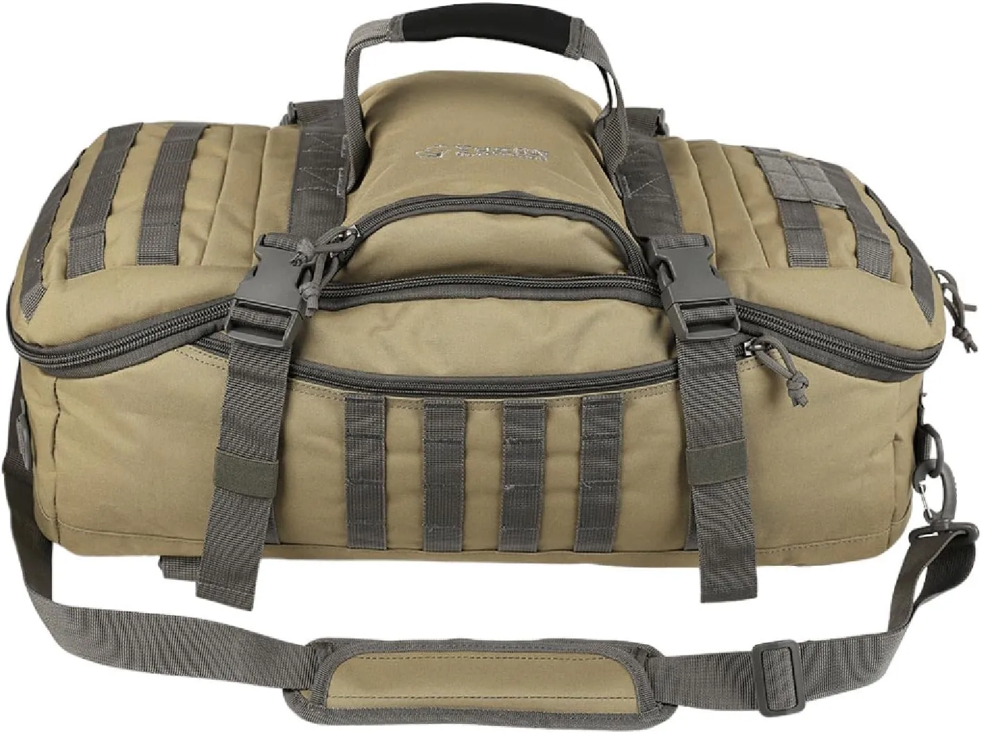 Yukon Outfitters Bugout Bag - EDC Durable 600D Polyester 55L Tactical Duffel & Backpack for Travel, Prepping & Outdoor Use - Two Tone Coyote/Foliage
