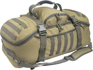 Yukon Outfitters Bugout Bag - EDC Durable 600D Polyester 55L Tactical Duffel & Backpack for Travel, Prepping & Outdoor Use - Two Tone Coyote/Foliage