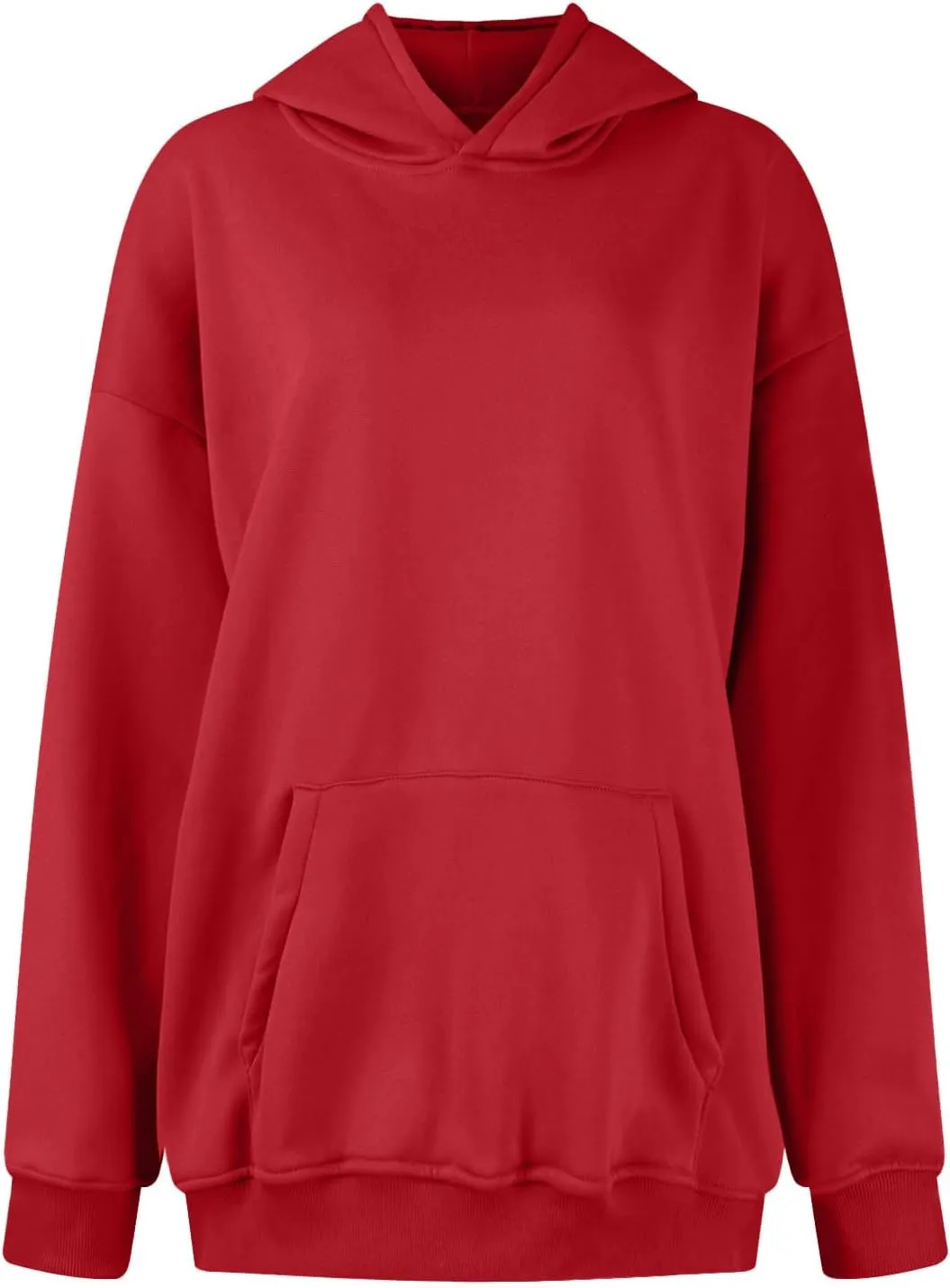 ZDRZK Plus Size Hoodies for Women Long Sleeve Shoulder Drop Sweatshirts Fall Winter Casual Fleece Loose Fit Tops Outfits