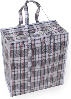 ZogeeZ- Set of 4 XL STORAGE LAUNDRY SHOPPING Bags with Zippers and Handles. Size 22"x19"x10"