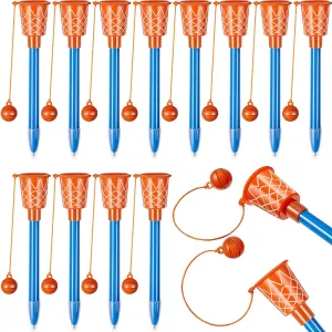 Zonon 32 Pieces Basketball Hoop Pens Bulk Basketball Party Favors Novelty Pens for Kids Sports Theme Birthday Party Sports Club Supplies Christmas Gifts, 0.7mm