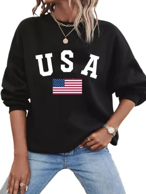 Zoyami Womens Crewneck Sweatshirt Graphic Long Sleeve Top Pullover Oversized Sweaters