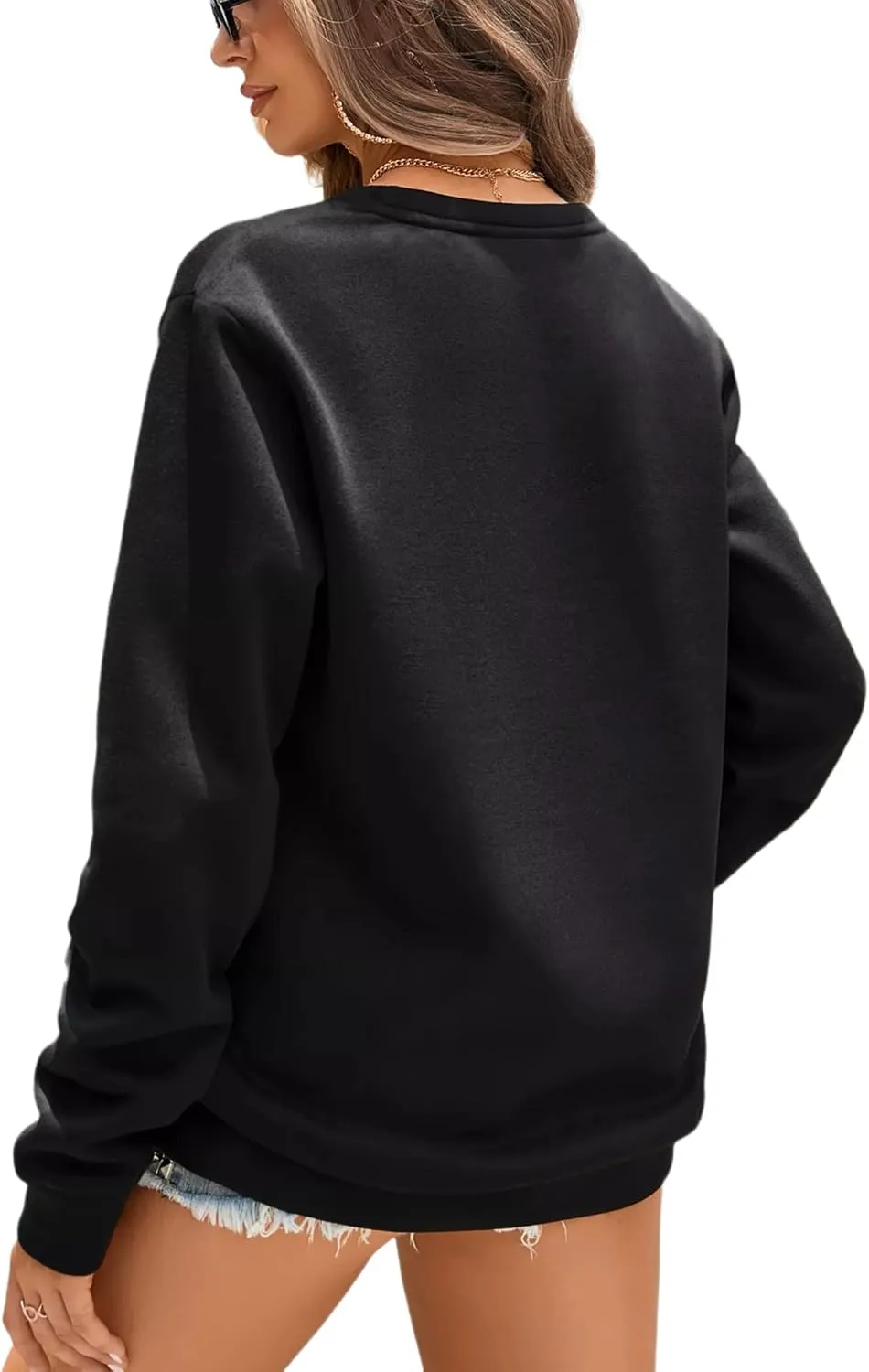 Zoyami Womens Crewneck Sweatshirt Graphic Long Sleeve Top Pullover Oversized Sweaters